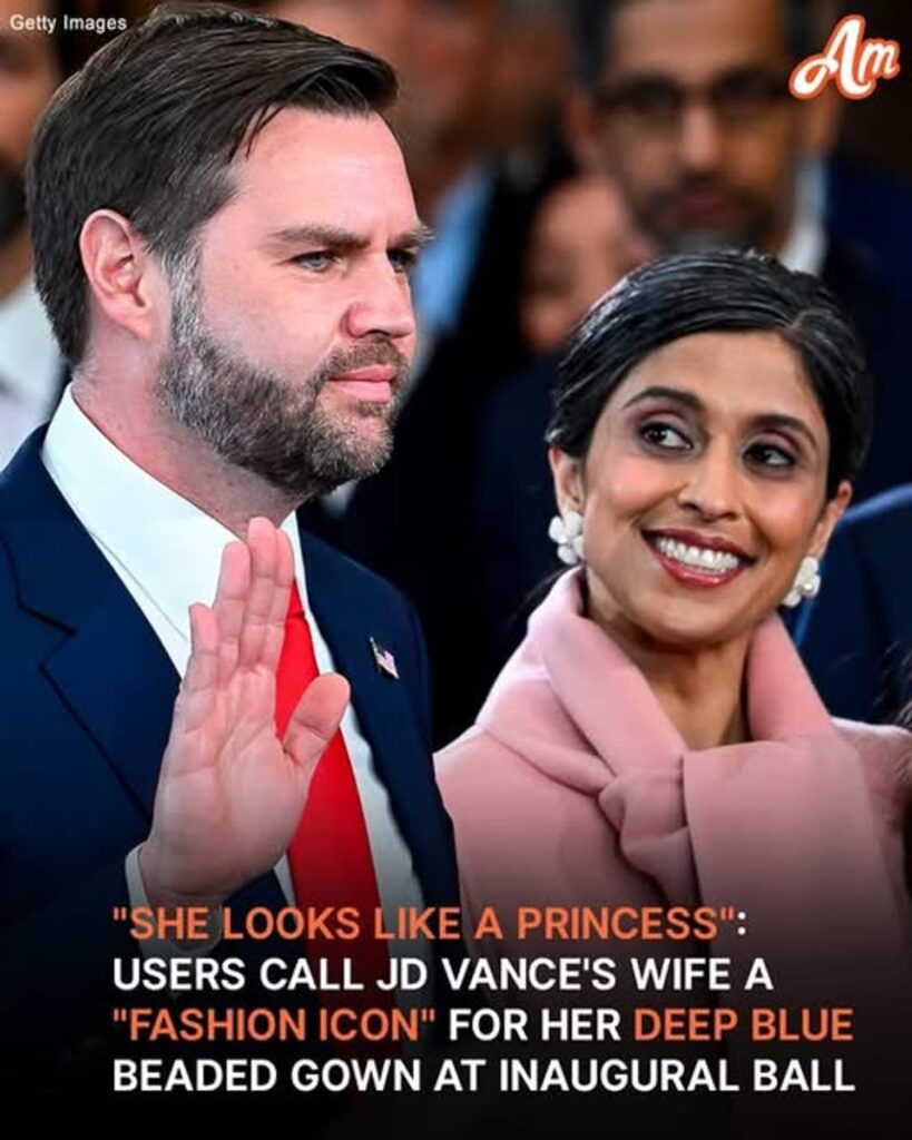 Pics of JD Vance’s wife, Usha, and her “PHENOMENAL” shimmering gown at the Trump Inauguration Liberty Ball are in the comments. 🤩👇