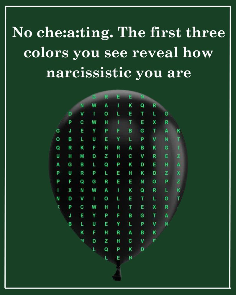 No Ch3ating. The First Three Colors You See Reveal How Narcissistic You Are 👇👇