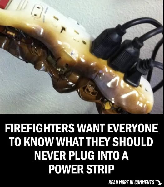 According to firefighters, these are items that you should never plug into a power strip. 👇👇